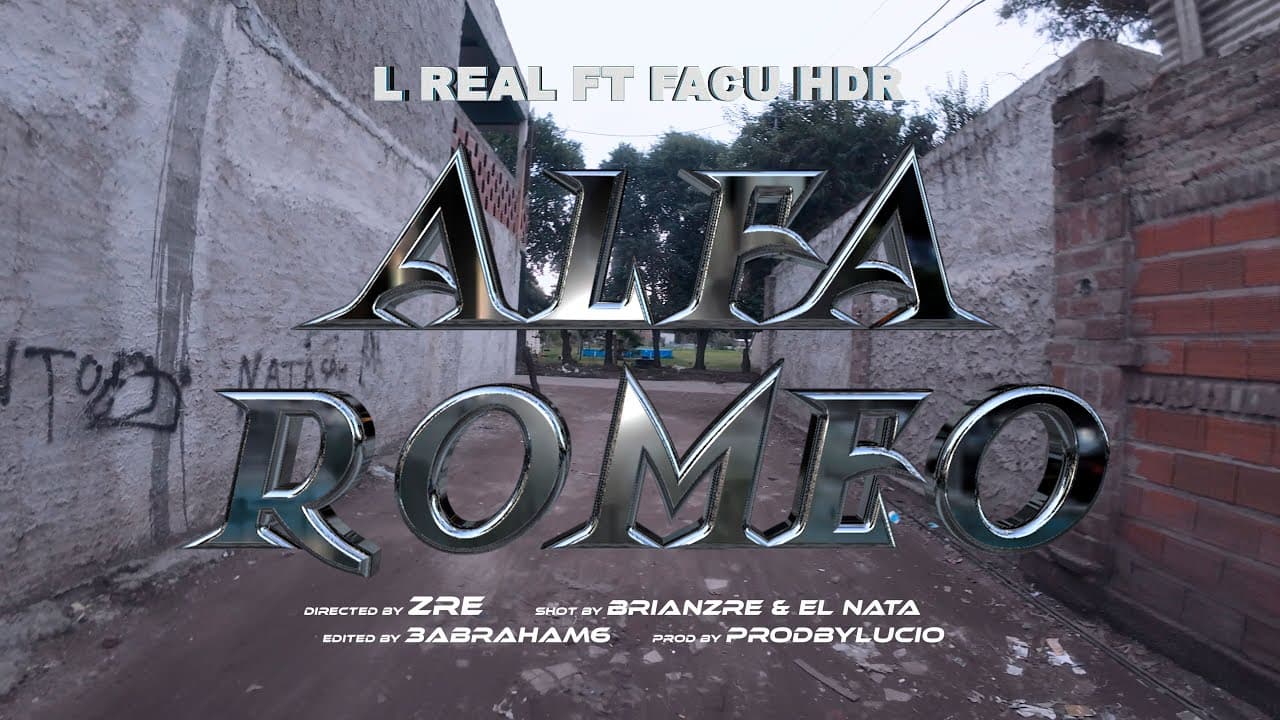 Portada del videoclip ALFA ROMEO con L Real y Facu HDR